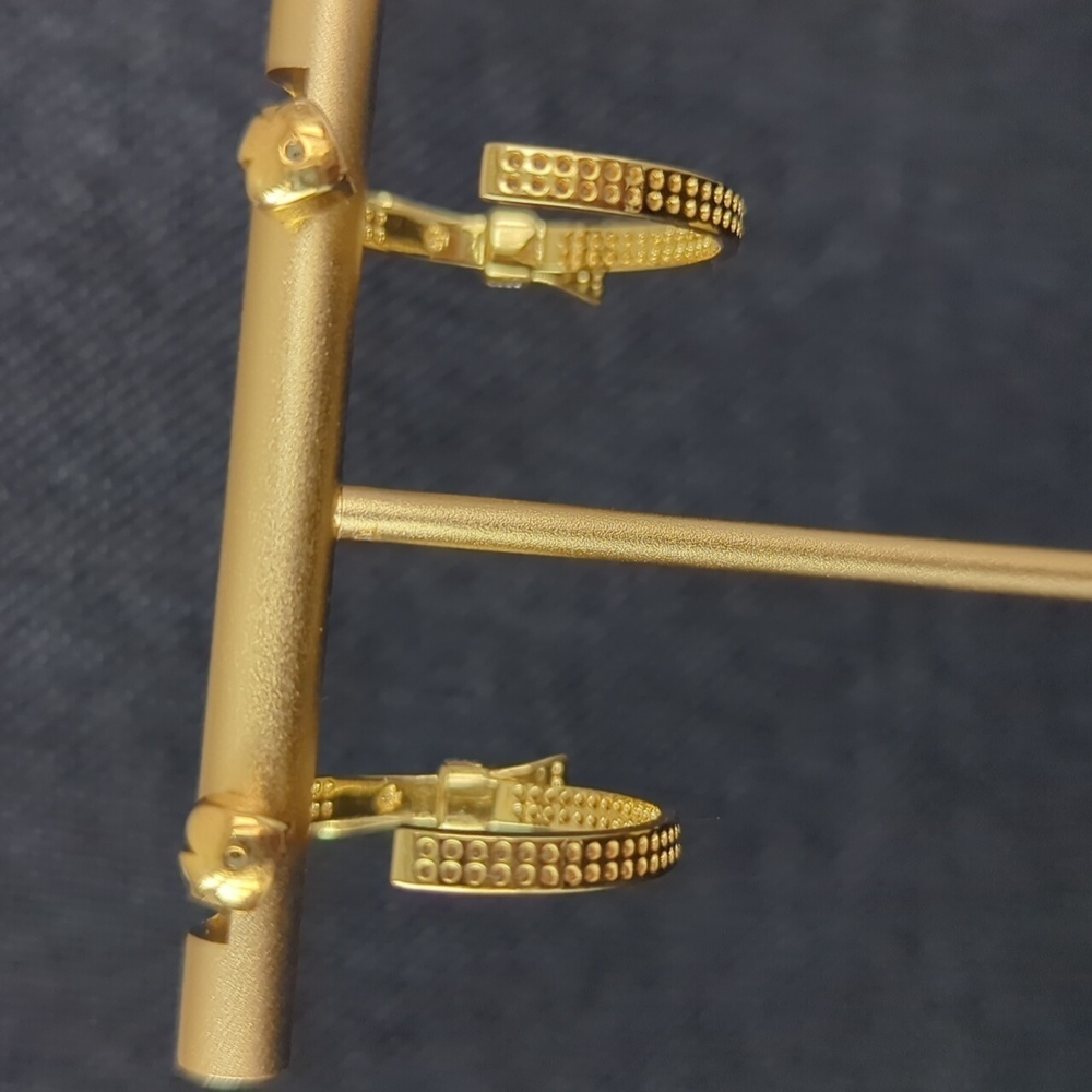Kate Spade Ribbon Pave CZ Gold Earrings - Picture 5 of 5